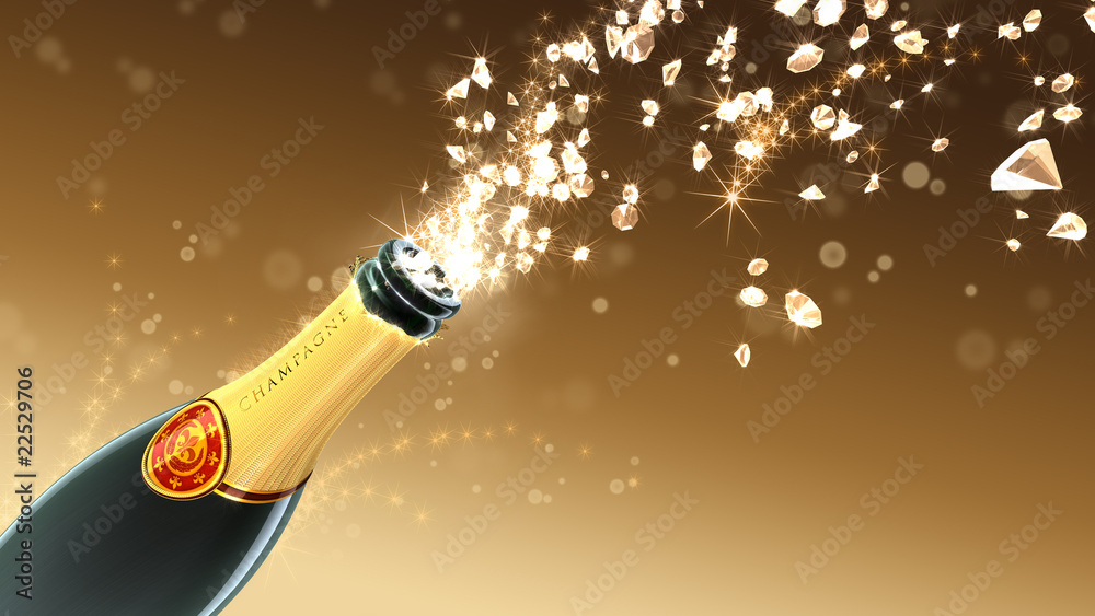 Champagner Glückwunschkarte StockIllustration Adobe Stock
