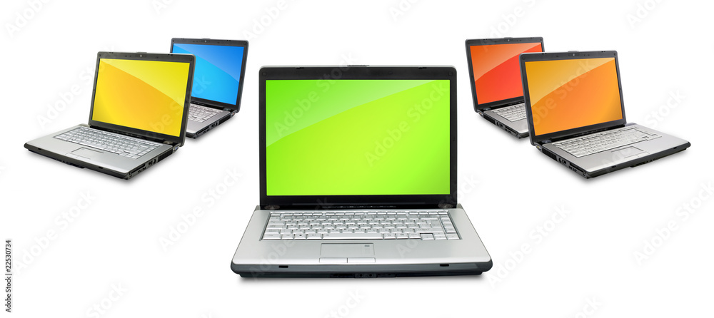 Open laptops