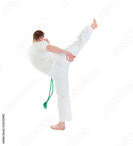 capoeira dancer posing