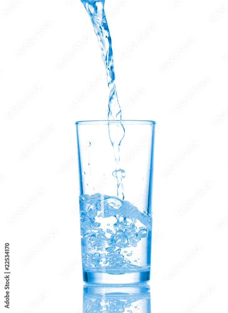 Water in glass isolated on white background Water in glass isolated on white background