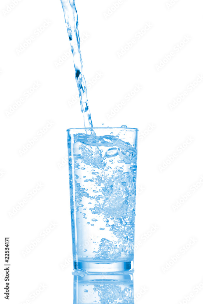 Water in glass isolated on white background Water in glass isolated on white background