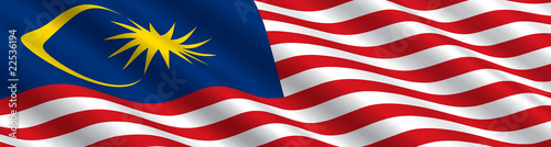 Malaysian Flag in the Wind