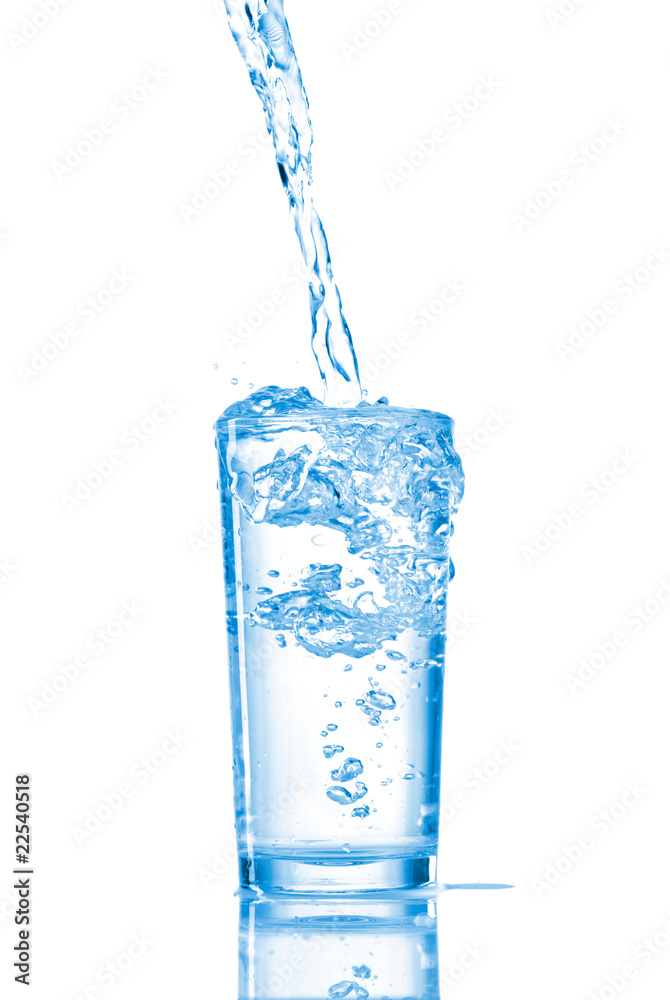 Water in a glass isolated on white background Water in a glass isolated on white background