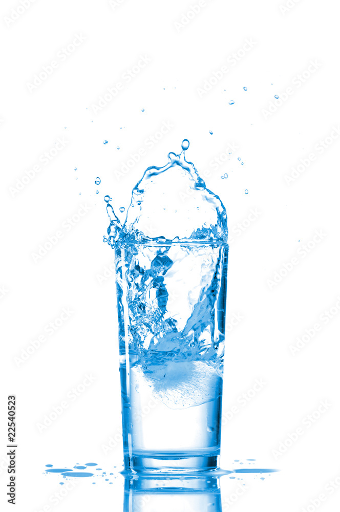 Water in a glass isolated on white background Water in a glass isolated on white background