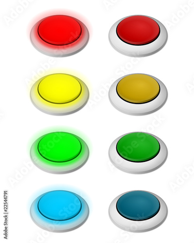 set 8 ein/aus weiss (runder knopf)