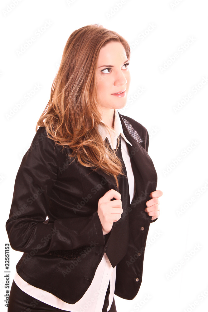 Businesswoman posing isolated on white Businesswoman posing isolated on white