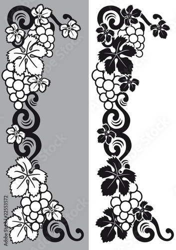 uvas decoración etiqueta