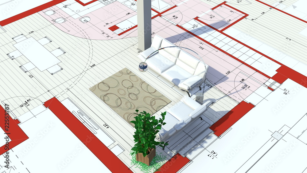 Fototapeta premium Stanza Interni