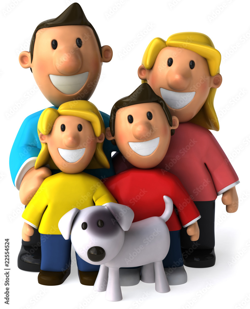 Famille et chien Famille et chien