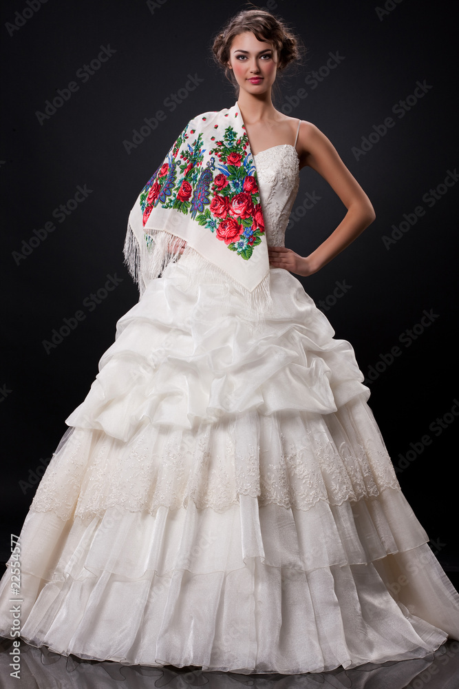 Fototapeta premium Young Woman In A Headkerchief