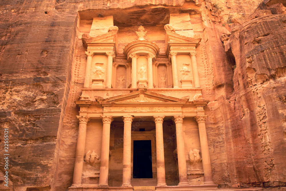 Ancient temple of Petra, Jordan