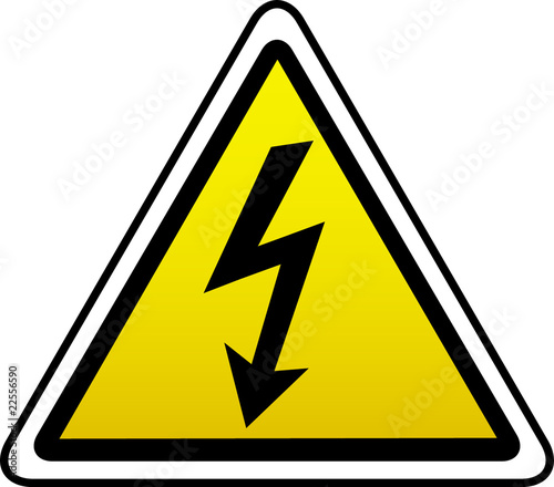 High voltage sign