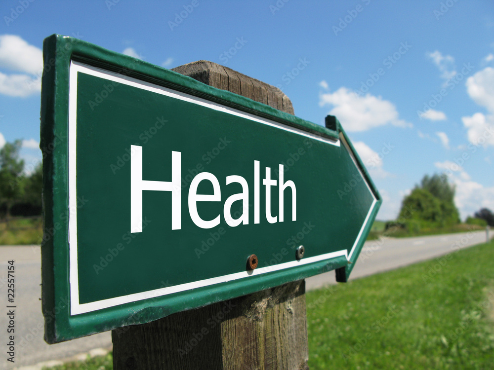 Fototapeta premium HEALTH road sign