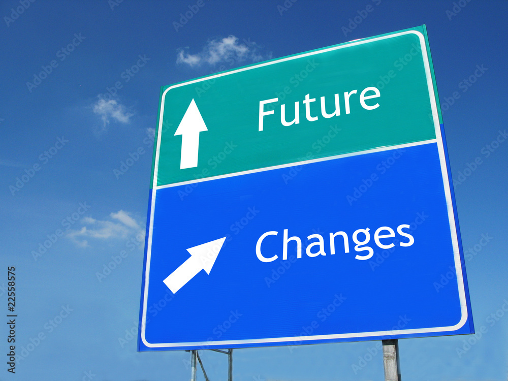 FUTURE-CHANGES road sign