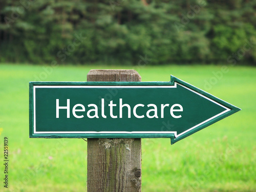 HEALTHCARE road sign