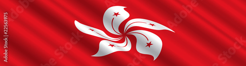 Hong Kong Flag in the Wind