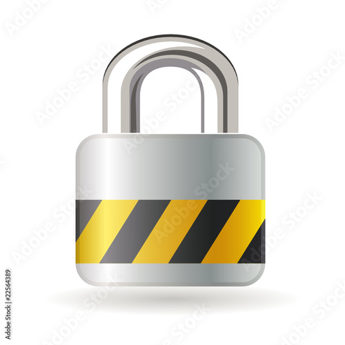 Lock isolated on white background