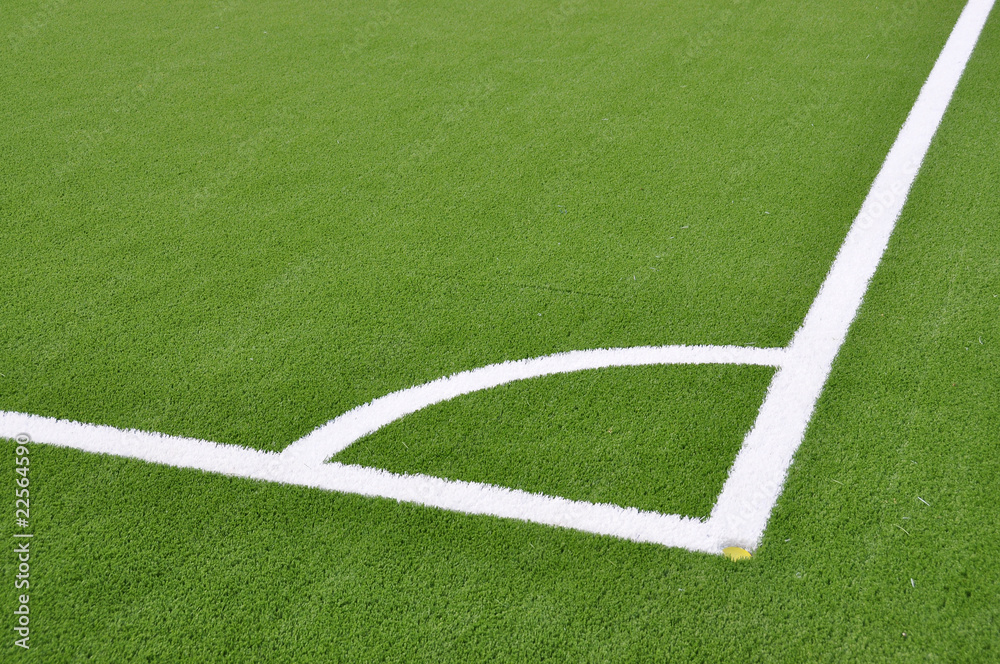 Obraz premium Corner of a soccer field