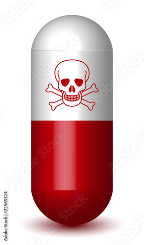 Capsule with Skull Sign