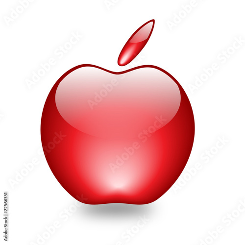 icona mela rossa photo