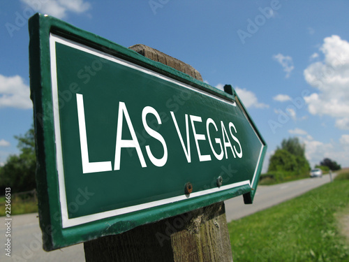 Canvas Print LAS VEGAS road sign
