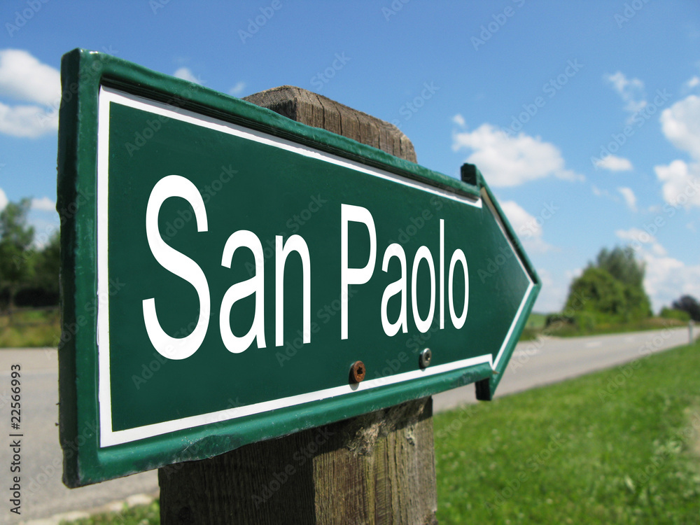 Fototapeta premium SAN PAOLO road sign