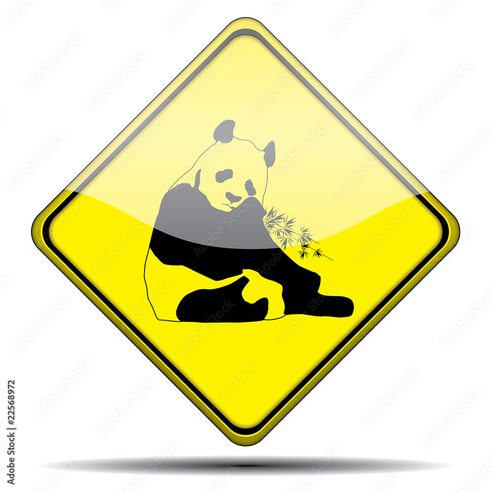 Señal Oso Panda Stock Vector Adobe Stock