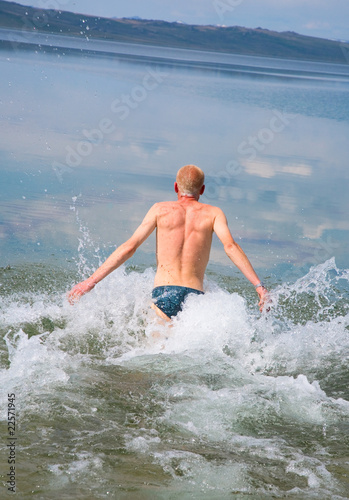 jumping from water