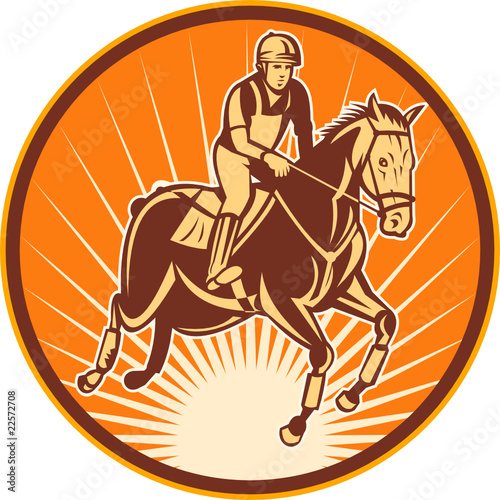 Equestrian show jumping horse