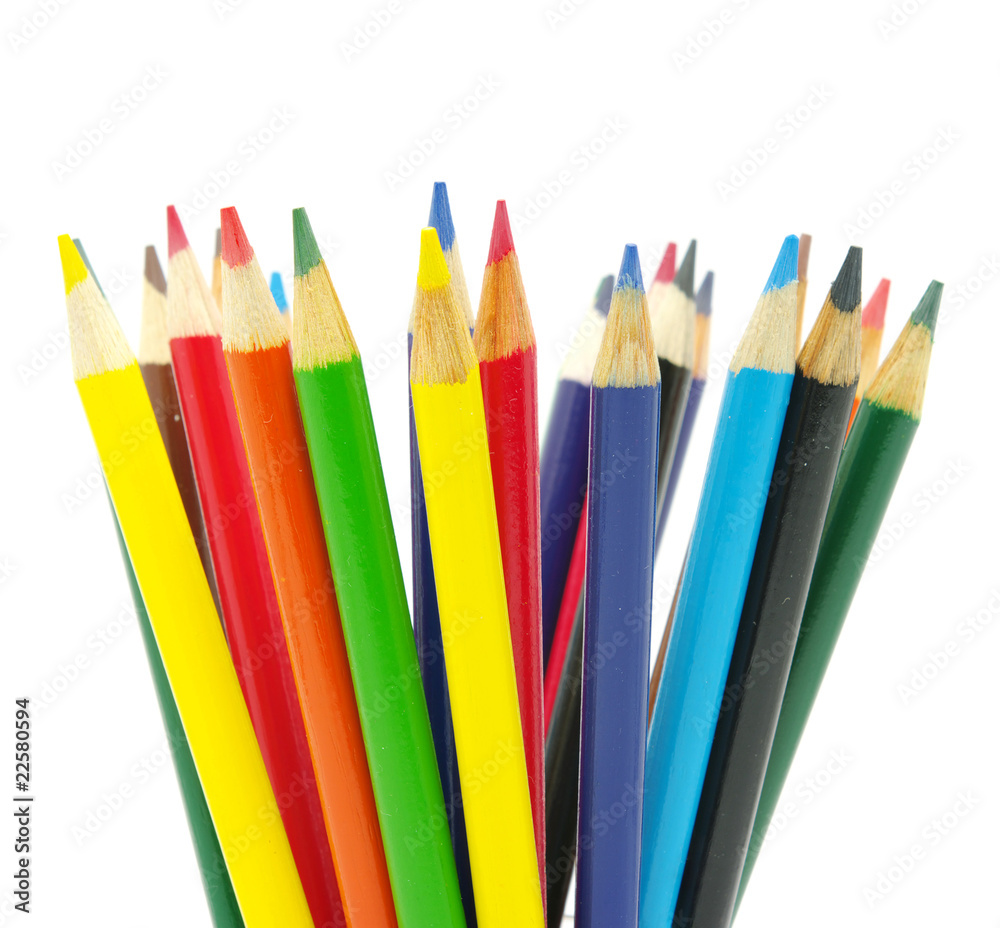 Color pencils isolated on white Color pencils isolated on white