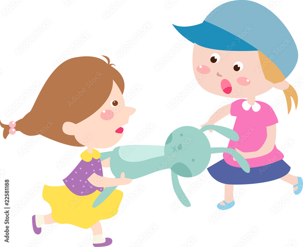 Competition for the two little girls a rabbit Competition for the two little girls a rabbit