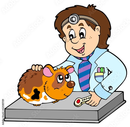 Small rodent at veterinarian