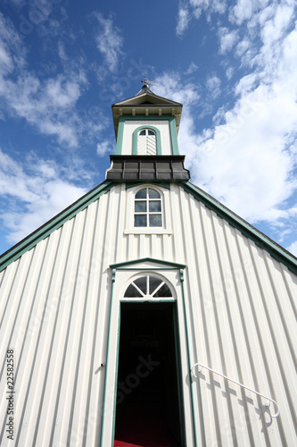 Wallpaper Mural White church in Thingvellir, Iceland Torontodigital.ca