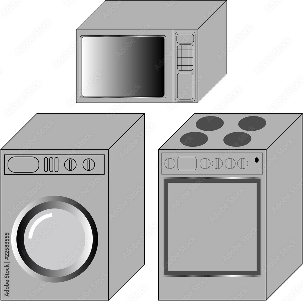 vector illustration of household devices vector illustration of household devices