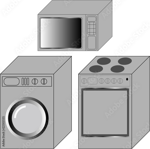 vector illustration of household devices