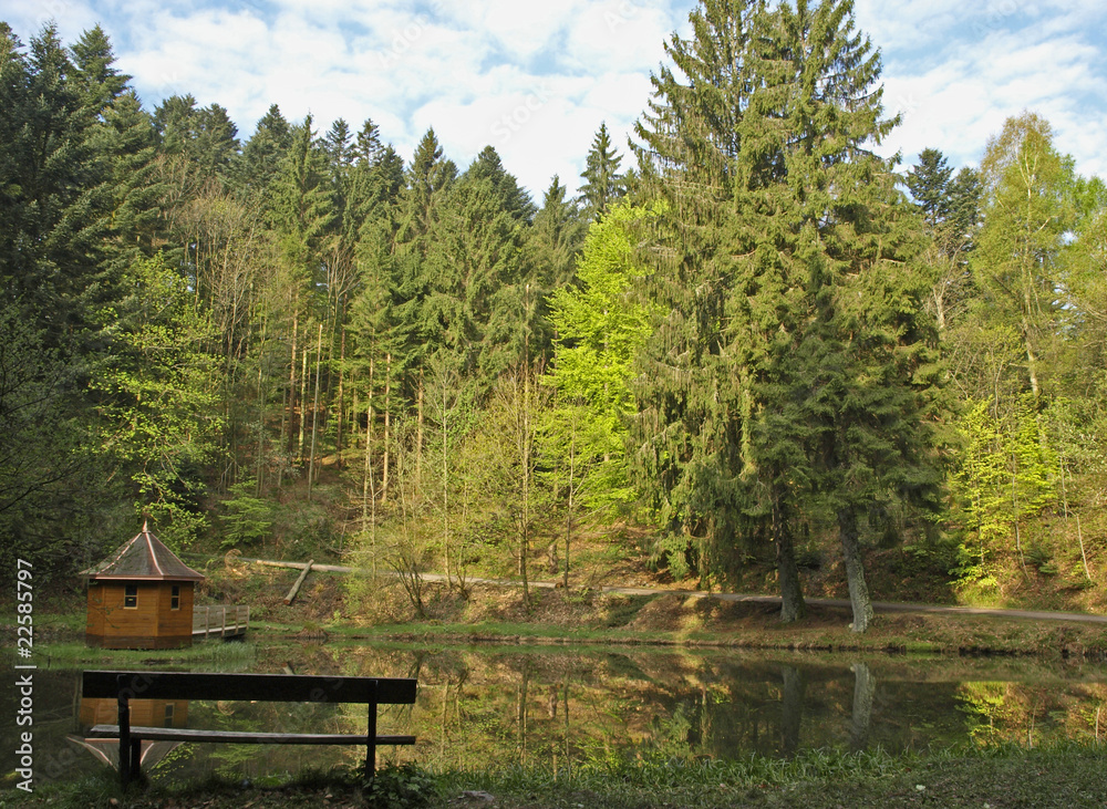 BANC AU BORD DE L'EAU
