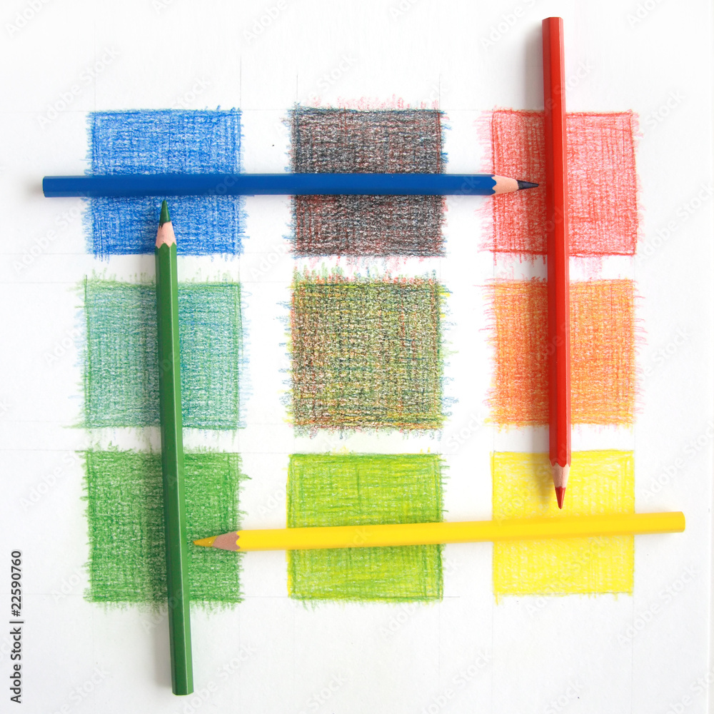 Fototapeta premium Color mix, pencils