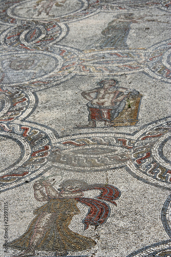 Mosaik in Volubilis, Marokko