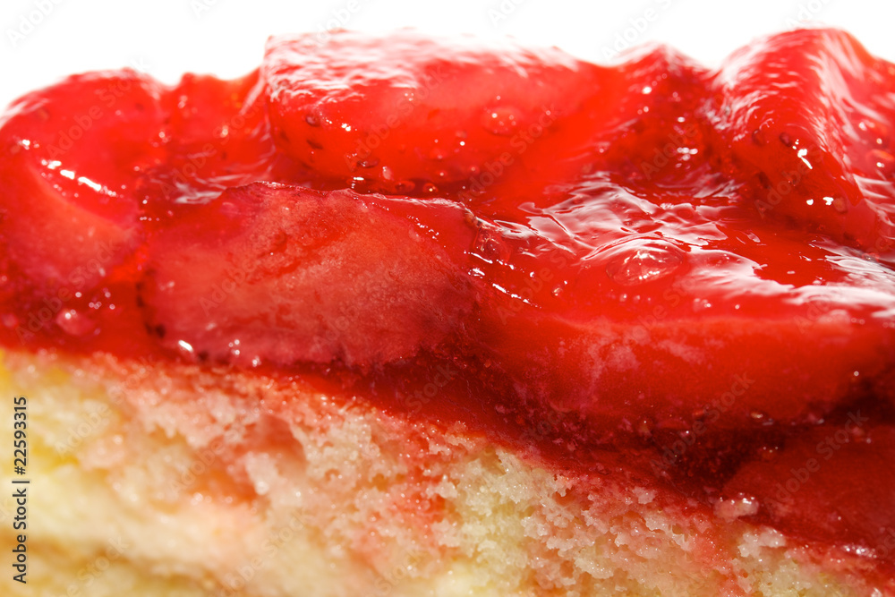 cake with strawberry topping cake with strawberry topping