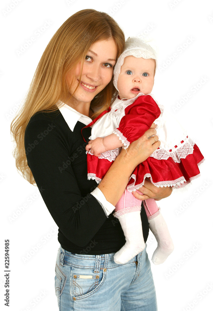 Young mother with baby girl Young mother with baby girl