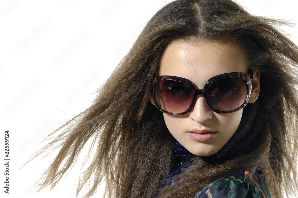 Sunglasses fashion woman on white Sunglasses fashion woman on white