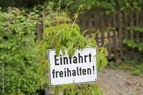 Einfahrt freihalten