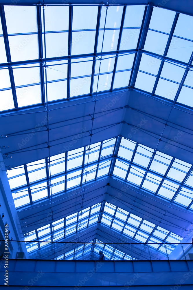 textured ceiling inside shopping mall