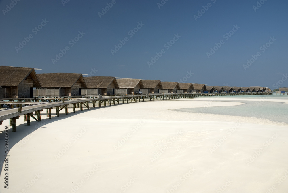 Fototapeta premium Overwater Villa with low tide