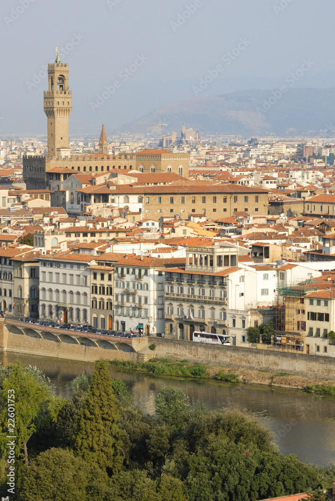 landscape of historical center of Florence