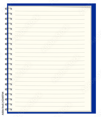 Pure notebook for records. Vector illustration