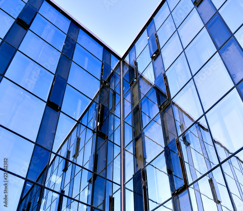 abstract glass side of business building