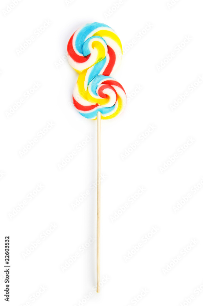 Colourful lollipop isolated on the white background Colourful lollipop isolated on the white background
