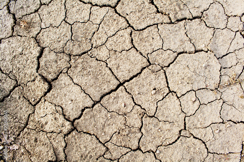 Cracked mud representing drought or implying global warming