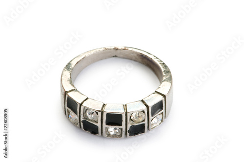 Old vintage ring isolated on the white background